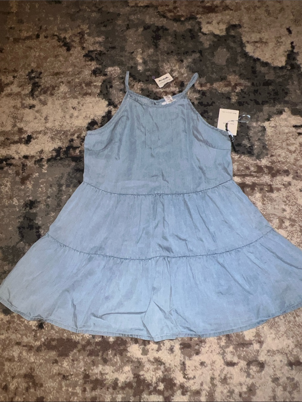 Denim Blue Tiered Tank